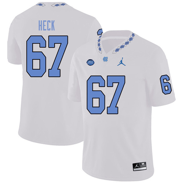 Jordan Brand Men #67 Charlie Heck North Carolina Tar Heels College Football Jerseys Sale-White